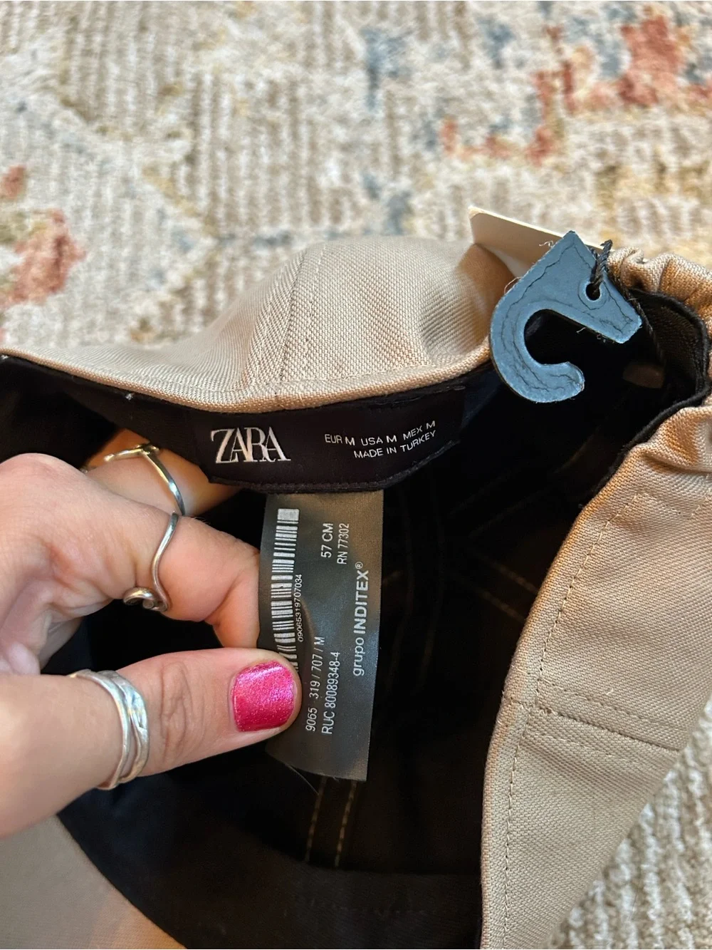 Zara Beige Flat Cap